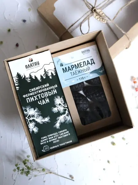 Подарочный набор «Сосновый №3» 4 в 1 (чай и мармелад) Подарочный набор «Сосновый №3» 4 в 1 (чай и мармелад)