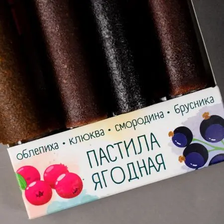 Пастила ягодная ассорти (без сахара) 180 гр Пастила ягодная ассорти (без сахара) 180 гр