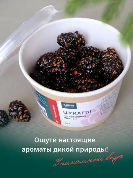 Цукаты из сосновых шишек с красным перцем, 150 гр Цукаты из сосновых шишек с красным перцем, 150 гр