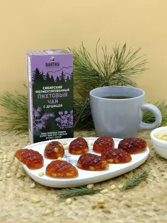 Мармелад сосновый с Кедровыми орешками, 110 гр Мармелад сосновый с Кедровыми орешками, 110 гр