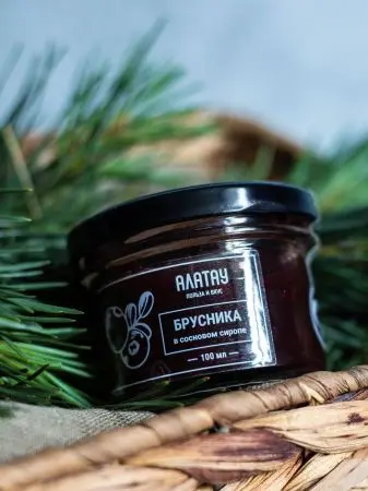 Брусника в сосновом сиропе, 100 мл Брусника в сосновом сиропе, 100 мл