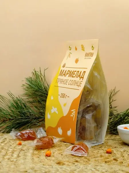 Мармелад ягодный Пряное Солнце облепиховый с пряностями, 250 гр Мармелад ягодный Пряное Солнце облепиховый с пряностями, 250 гр