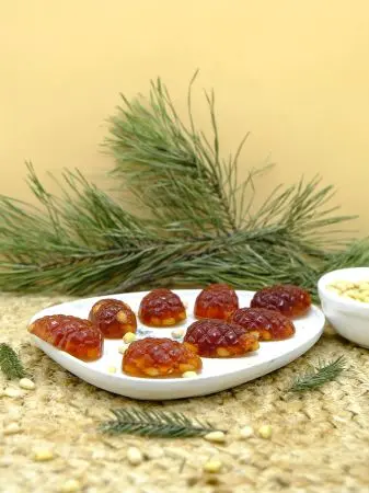 Мармелад сосновый с Кедровыми орешками, 110 гр Мармелад сосновый с Кедровыми орешками, 110 гр