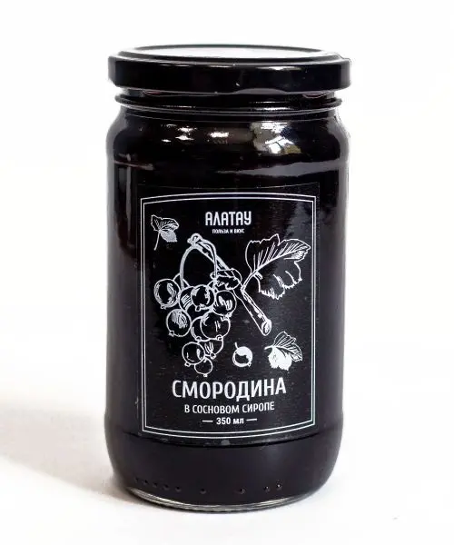 Черная смородина в сосновом сиропе, 350 мл Черная смородина в сосновом сиропе, 350 мл