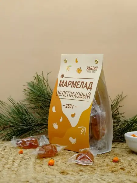 Мармелад ягодный Облепиховый, 250 гр Мармелад ягодный Облепиховый, 250 гр