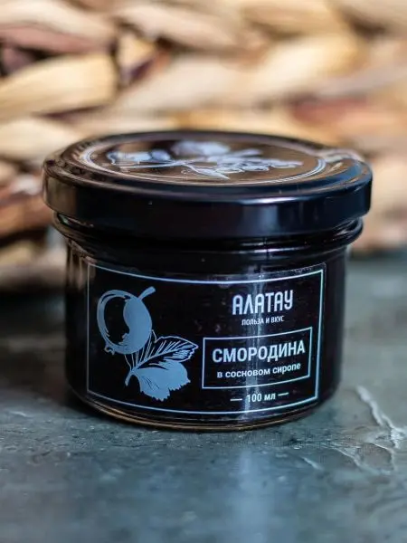 Черная смородина в сосновом сиропе, 100 мл Черная смородина в сосновом сиропе, 100 мл