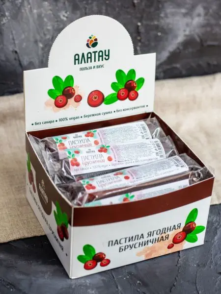 Пастила без сахара ягодная брусничная 900 гр Пастила без сахара ягодная брусничная 900 гр