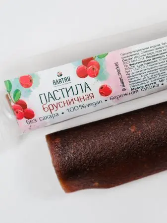Пастила без сахара ягодная брусничная 900 гр Пастила без сахара ягодная брусничная 900 гр